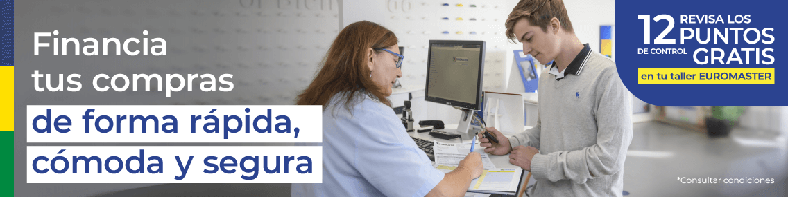 Promoción de financiación Euromaster para compras y servicios en taller 